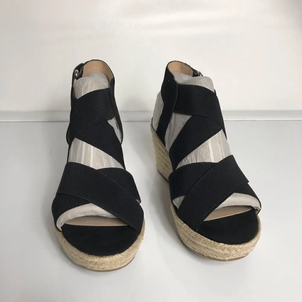 Isaac Mizrahi Crisscross Strap Wedge Espadrilles